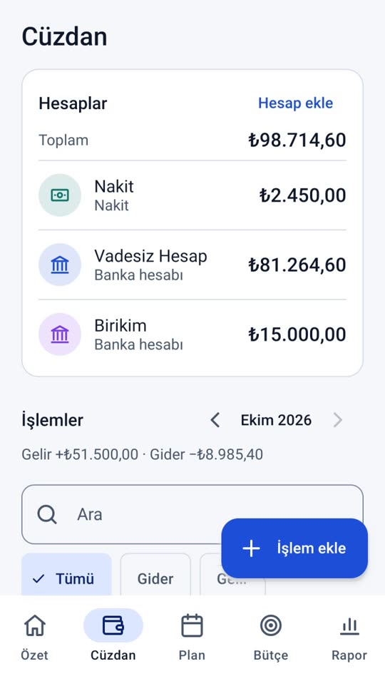 Lixi Wallet cüzdan ekranı